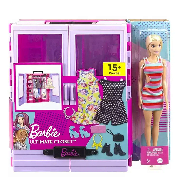 HJL66 BARBIE ARMARIO DE LUXO COM BONECA