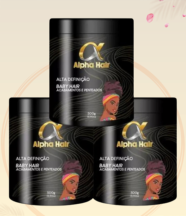 Pomada Modeladora Alpha Hair Trança Nagô Baby Hair 500 ml