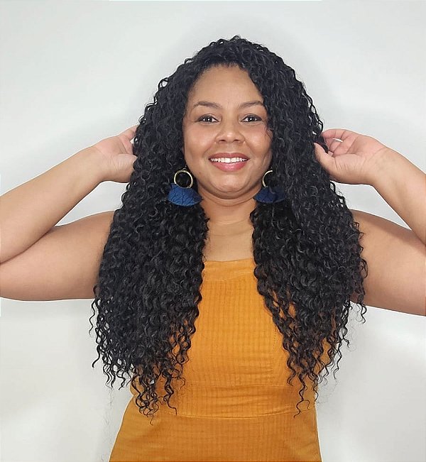 MALIKA - Wig Cacho 2B 85cm Bioproteína | Preta