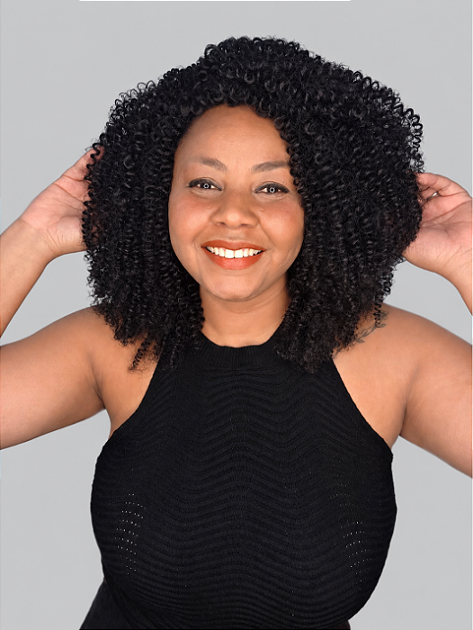 AMIKA - Wig Cacheada 50cm | Preta