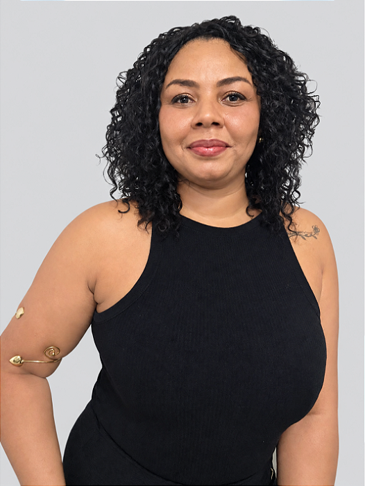 DALILA - Wig Cacheada 40cm Bioproteína | Preta