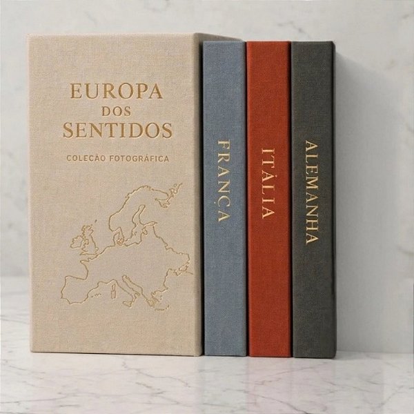 Álbum capa em linho / Coleção Europa dos Sentidos - Formato quadrado