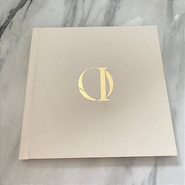 Álbum capa em linho com hot stamping / Casamento - Formato quadrado