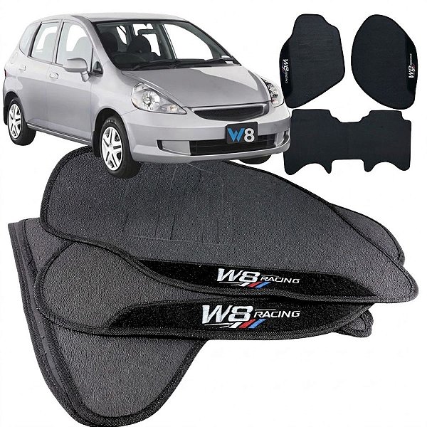 Tapete pra Carro Borracha Honda Fit 2004 a 2008 3 Peças