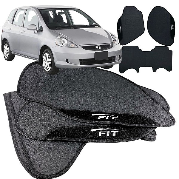 Tapete pra Carro Borracha  Honda Fit 2004 a 2008 3 Peças