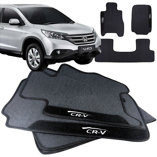Tapete pra Carro Borracha Honda Crv 2012 a 2018 3 Peças