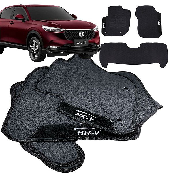 Tapete pra Carro Borracha Honda Hrv 2023 a 2025 3 Peças