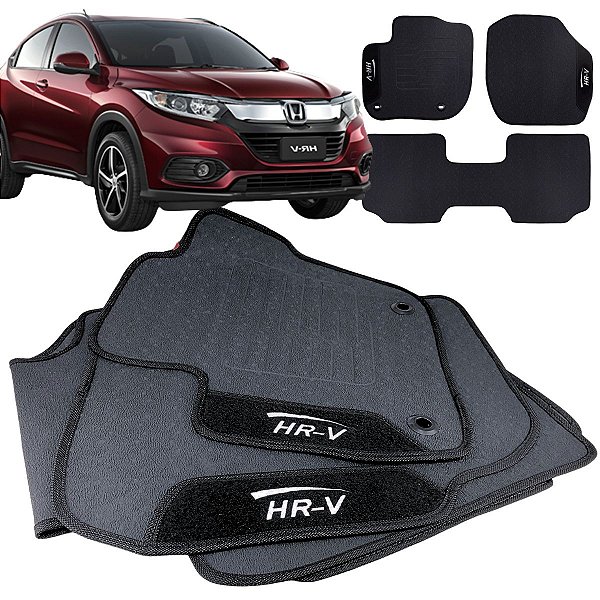 Tapete pra Carro Borracha Honda Hrv 2019 a 2022 3 Peças