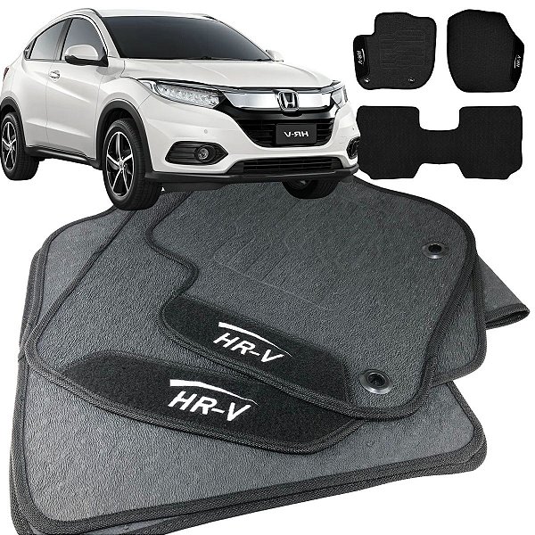 Tapete pra Carro Borracha Honda Hrv 2015 a 2018 3 Peças