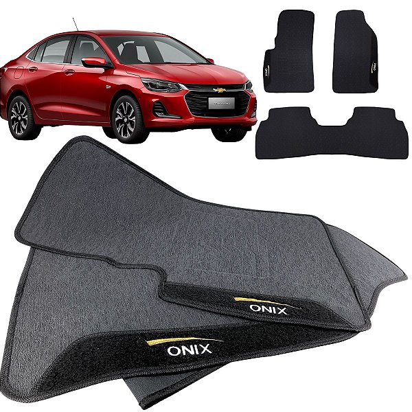 Tapete pra Carro Borracha Onix Plus 2019 a 2024 3 Peças