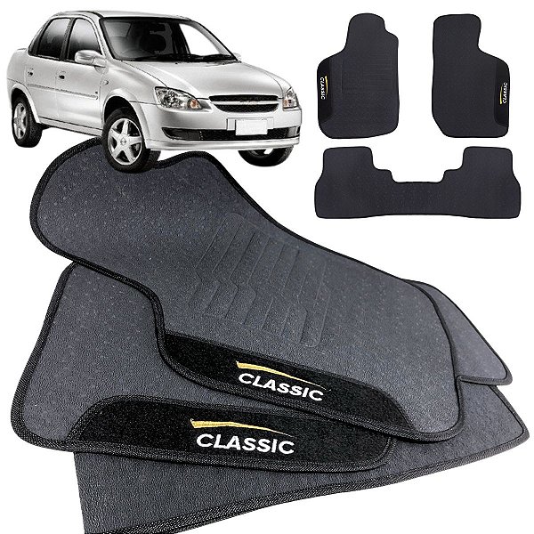 Tapete pra Carro Borracha Classic  2006 a 2016 3 Peças
