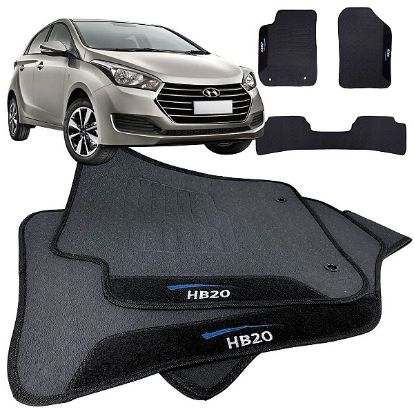 Tapete pra Carro Borracha  HB20 2012 a 2019 3 Peças