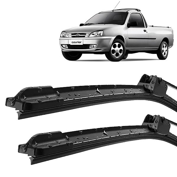 Par Palheta Limpador ParaBrisa Courier 1997 a 2013 Silicone