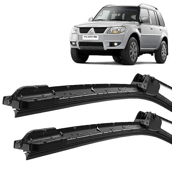 Par Palheta Limpador ParaBrisa Pajero Sport TR4 2002 03 04 05 06 2007 08 09 10 11 12 Silicone