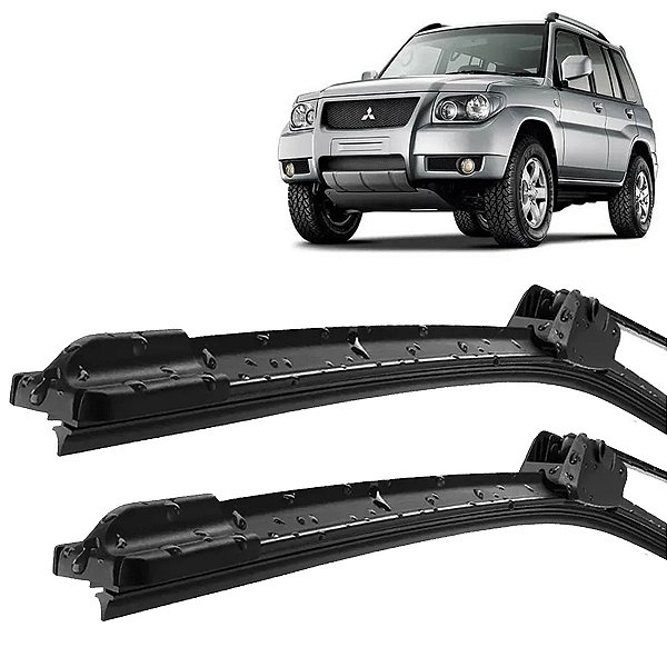 Par Palheta Limpador ParaBrisa Pajero Sport 1999 98 99 2000 01 02 03 04 05 06 07 Silicone