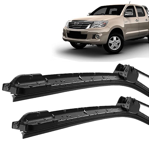 Par Palheta Limpador ParaBrisa Hilux 2005 2006 2007 2008 2009 2010 2011 2012 2013 2014 2015 Silicone