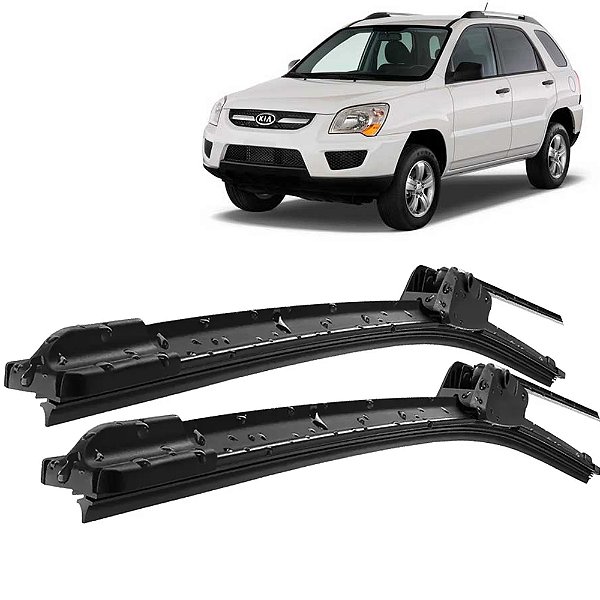 Par Palheta Limpador ParaBrisa Sportage 2005 a 2010 Silicone