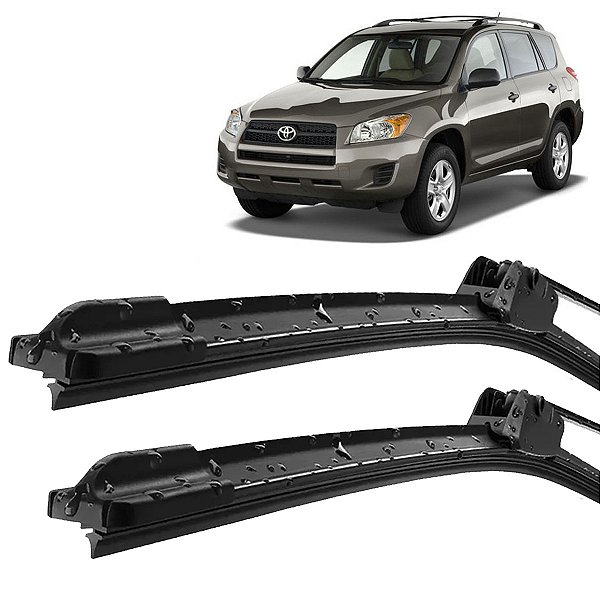 Par Palheta Limpador ParaBrisa RAV4 2006 a 2012 Silicone