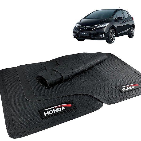 Jogo Tapete Automotivo Borracha  Honda New Fit 2015/2021