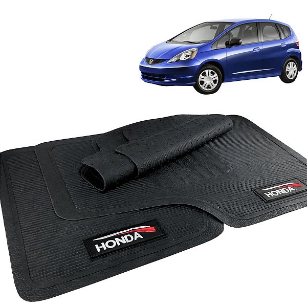 Jogo Tapete Automotivo Borracha  Honda New Fit 2009/2014