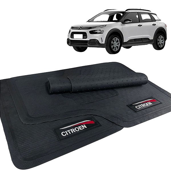 Jogo de Tapete Citroen C4 Cactus 2019 2020 2021 2022 2023 Borracha Com Logo