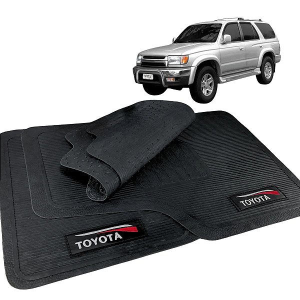 Jogo de Tapete Hilux Sw4 2000 a 2003 Borracha Com Logo