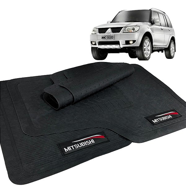 Jogo de Tapete Pajero Tr4 2006 a 2011 Borracha Com Logo