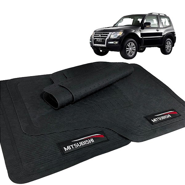 Jogo de Tapete Pajero Full 2012 a 2017 Borracha Com Logo