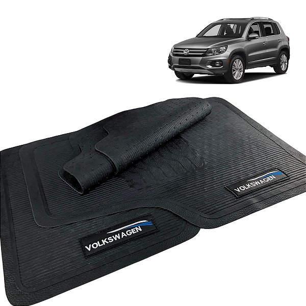 Jogo Tapete Tiguan 2009 a 2017 Borracha com Logo