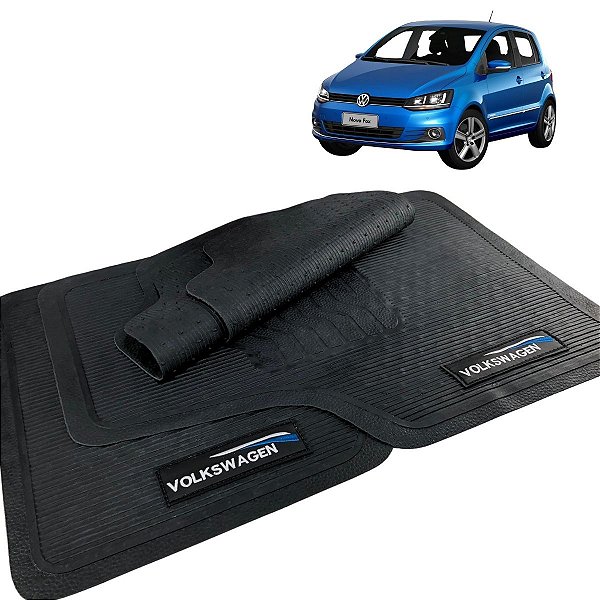 Jogo Tapete Fox 2015 2016 Borracha Logo VW Bordado