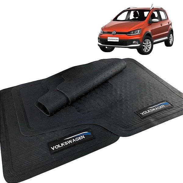 Jogo Tapete CrossFox 2014 2015 2016 2017 Borracha Logo VW