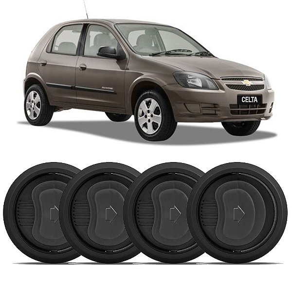 Difusor de Ar Celta 2007 a  2016 Prisma 2007 a 2012 Central e Lateral Aro Preto