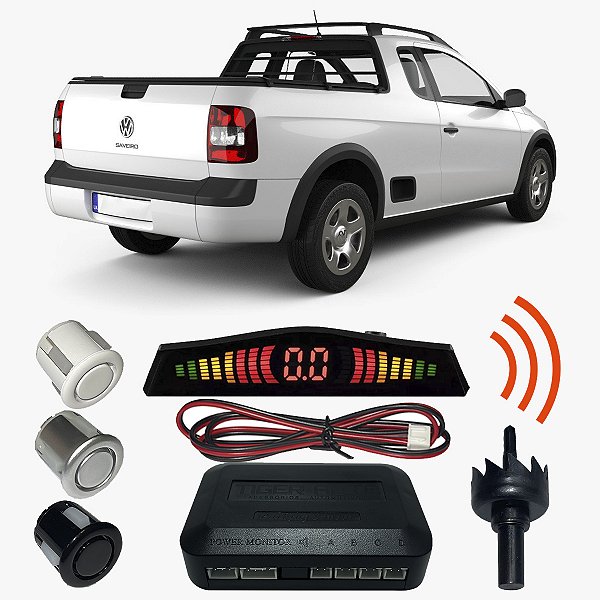 Sensor Estacionamento Ré Saveiro com Display 4 pontos