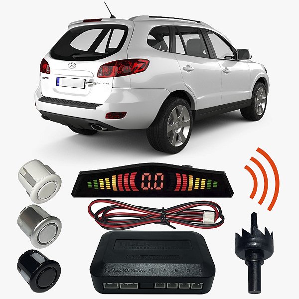 Sensor Estacionamento Ré Santa Fe com Display 4 pontos