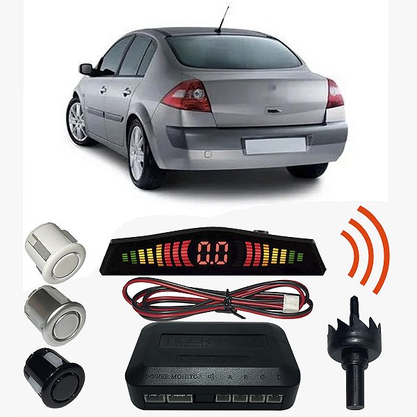 Sensor Estacionamento Ré Megane com Display 4 pontos