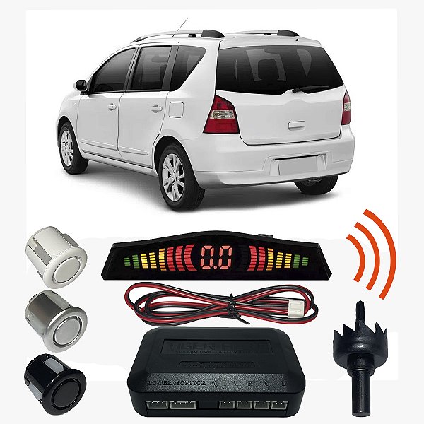 Sensor Estacionamento Ré Livina com Display 4 pontos