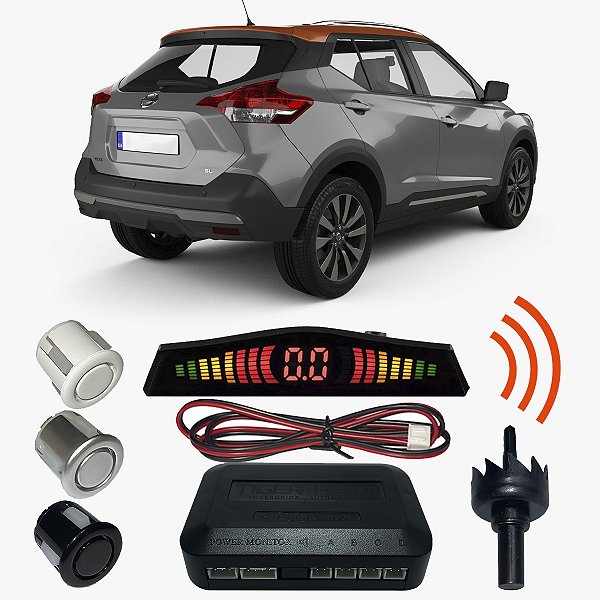 Sensor Estacionamento Ré Kicks com Display 4 pontos
