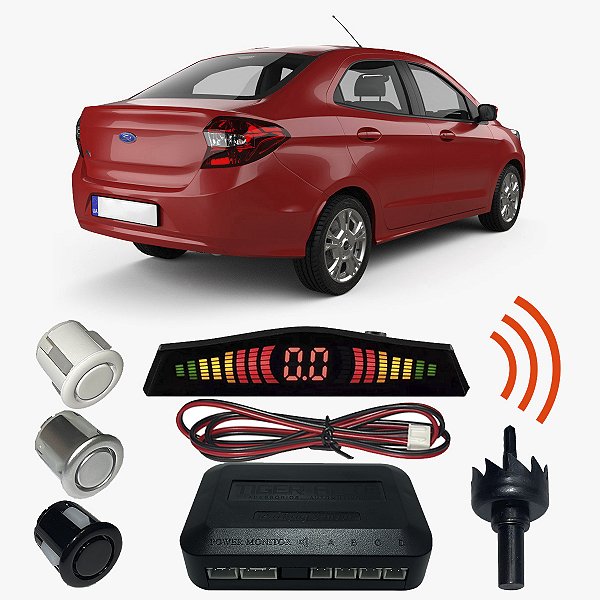 Sensor Estacionamento Ré Ka Sedan com Display 4 pontos