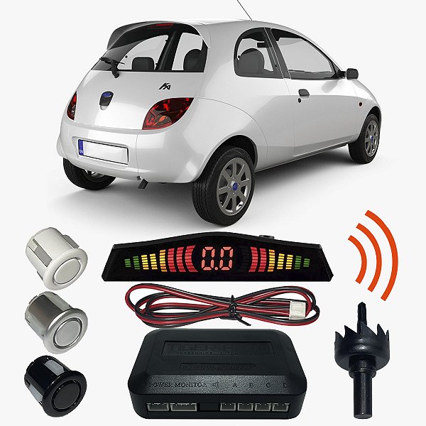 Sensor Estacionamento Ré Ka com Display 4 pontos