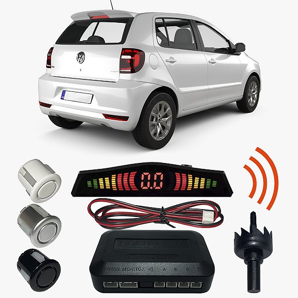 Sensor Estacionamento Ré Fox com Display 4 pontos
