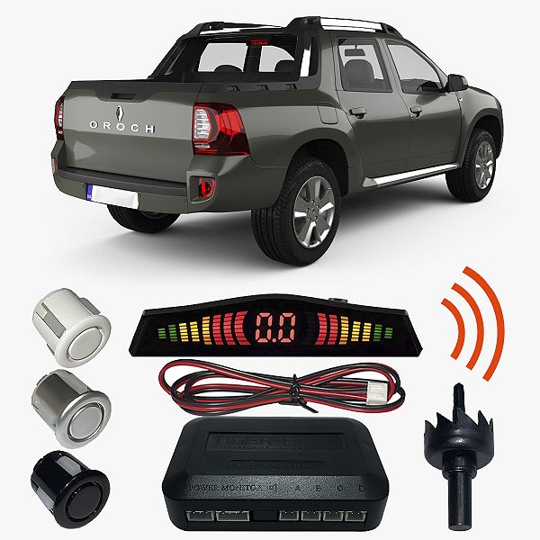 Sensor Estacionamento Ré Duster Oroch com Display 4 pontos