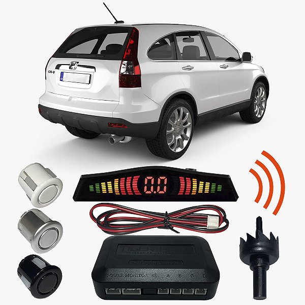Sensor Estacionamento Ré Crv com Display 4 pontos
