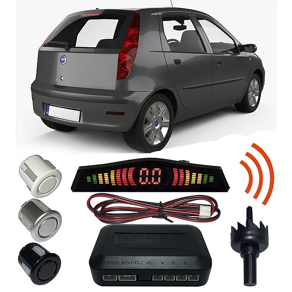 Sensor Estacionamento Ré punto com Display 4 pontos