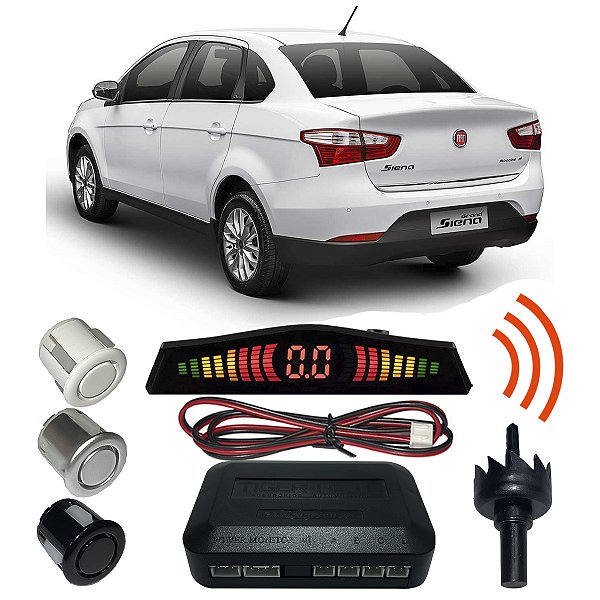 Sensor Estacionamento Ré grand siena com Display 4 pontos