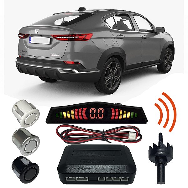 Sensor Estacionamento Ré fastback com Display 4 pontos