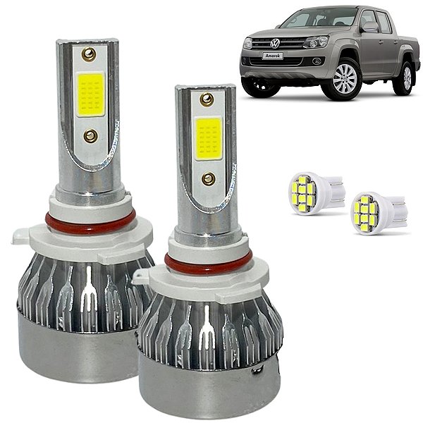 Kit Super Led Amarok 2010 a  2020 Farol Milha HB4 20000 Lumens