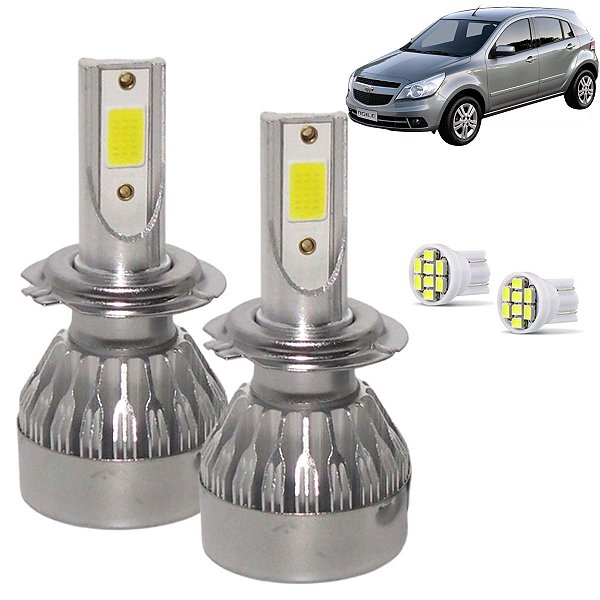 Kit Super Led Agile 2010 2011 2012 Farol Baixo H7 20000 Lumens