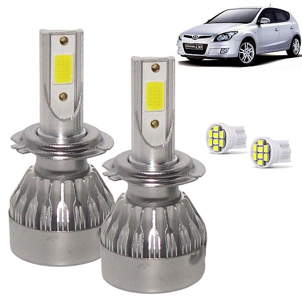 Kit Super Led i30 2009 a 2012 Farol Baixo H7 20000 Lumens