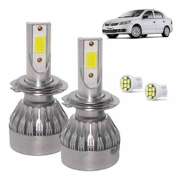 Kit Super Led Voyage 2013 a 2016 Farol Duplo Baixo H7 20000 Lumens