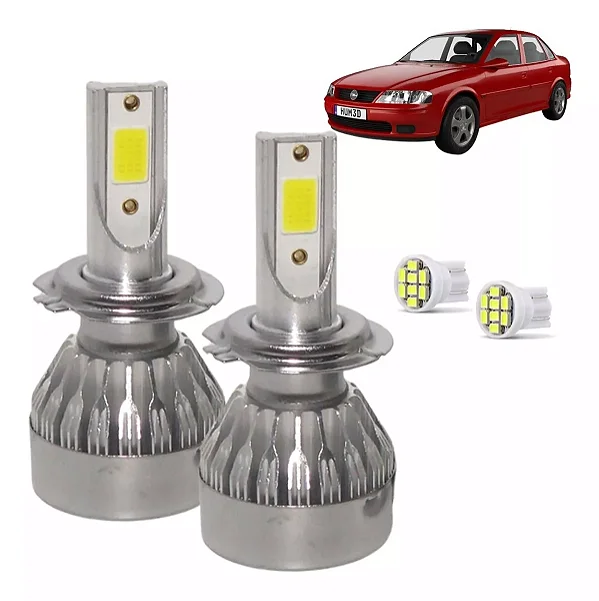Kit Super Led Vectra 2009 a 2011 Farol Baixo H7 20000 Lumens